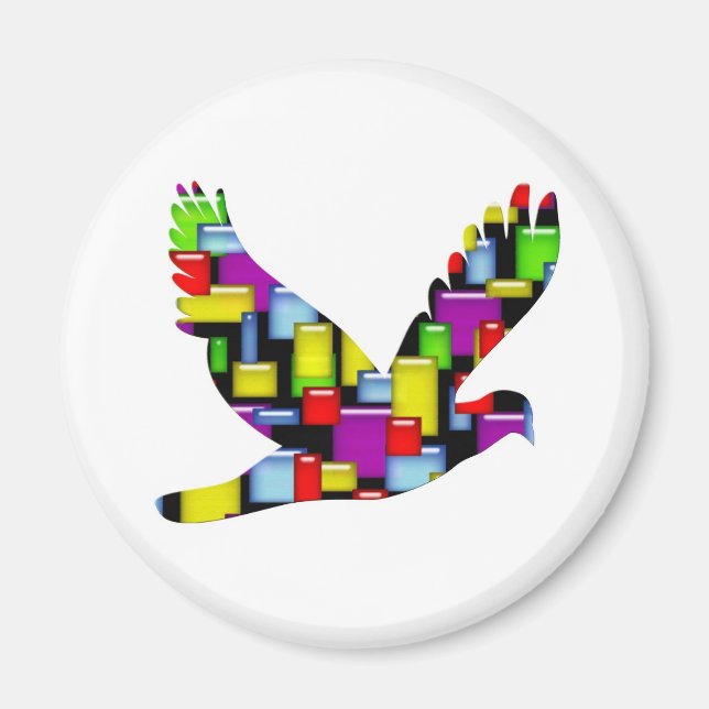 Íman pomba mosaica (Frente)
