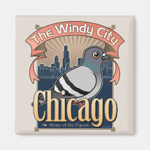 Íman Pombo retro de Chicago