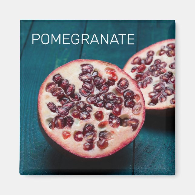 Íman Pomegranato Fruta Vegan Gourmet Foodie Souvenir (Frente)
