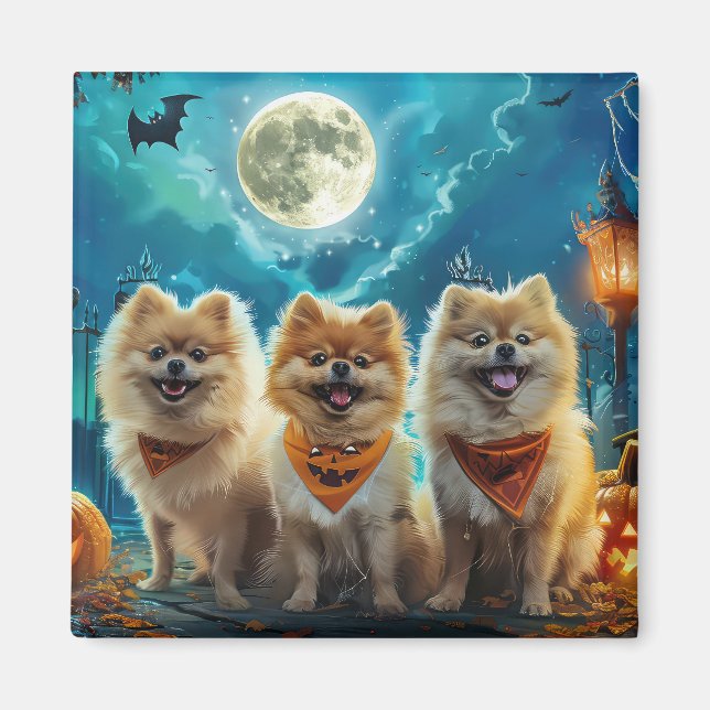 Íman Pomerânia Halloween Assustador (Frente)