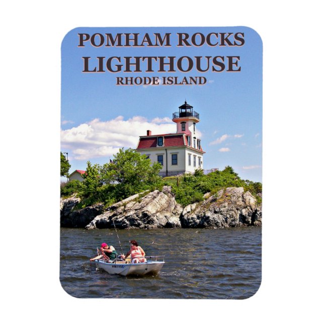 Íman Pomham Rocks Lighthouse, Rhode Island Flexi Magnet (Vertical)