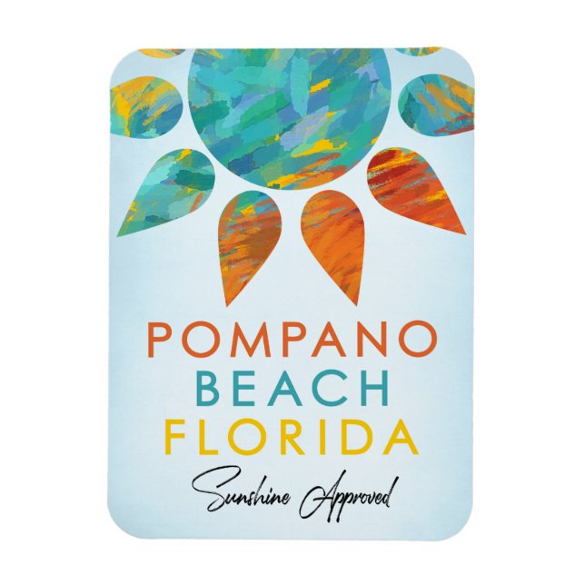 Íman Pompano Beach Florida Sunshine Viagem (Vertical)