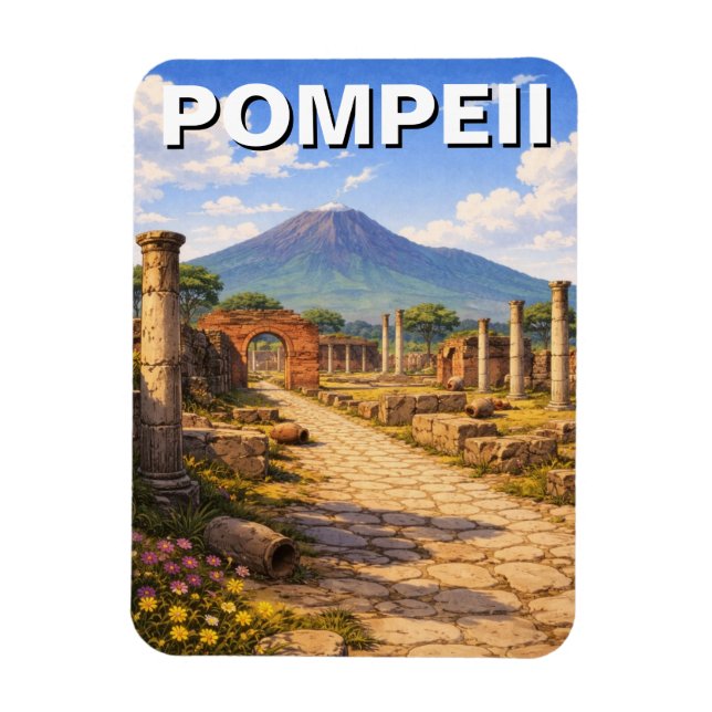 Íman Pompeia Itália Viagem (Vertical)