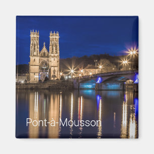 Íman Pont a Mousson Panorama com Moselle Souvenir