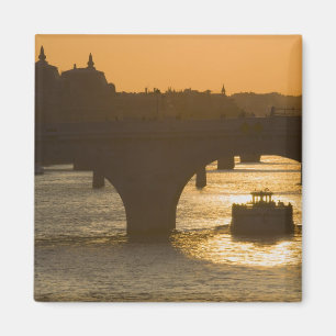 Íman Pont Neuf, Seine, pôr do sol, Paris, FranceMusee