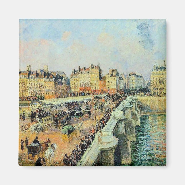 Íman Pont Neuf, Tarde, Sunlight Camille Pissarro (Frente)