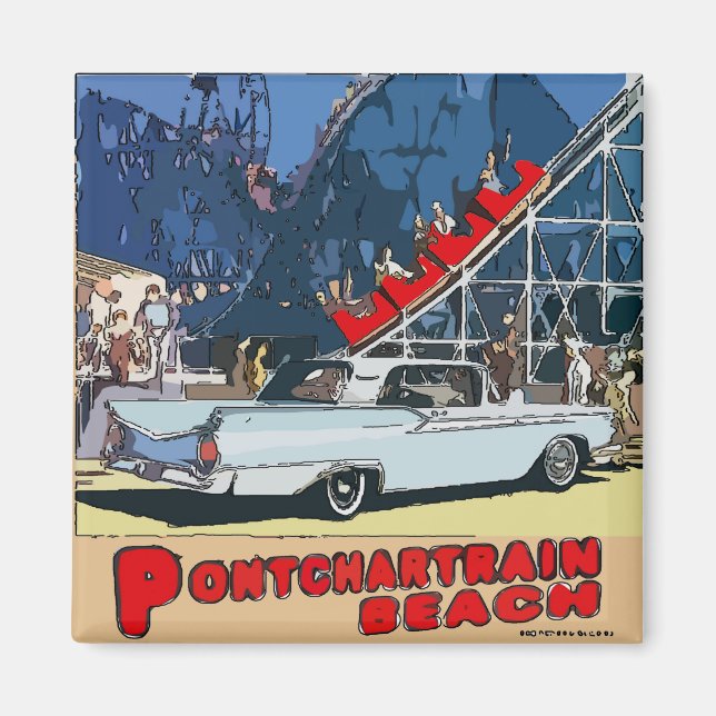 Íman Pontchartrain Beach Zephyr Vintage (Frente)