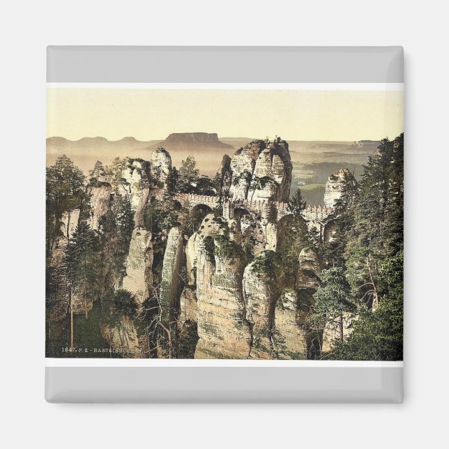 Íman Ponte, Bastion, Saxónia, Alemanha raro Photochr (Frente)