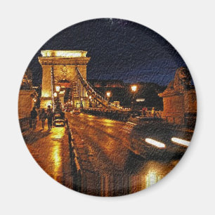 Íman Ponte Chain (Budapest) na noite (1)