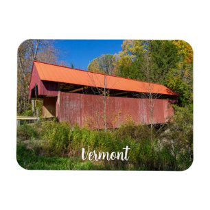 Íman Ponte coberta vermelha em Vermont