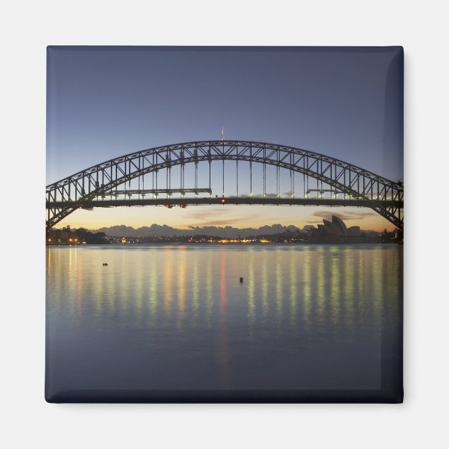 Íman Ponte da Baía de Sydney e Ópera de Sydney em (Frente)