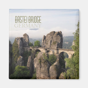 Íman Ponte de Bastei no ímã saxão do texto da suiça