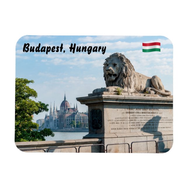 Íman Ponte de Cadeia Szechenyi e Parlamento de Budapest (Horizontal)