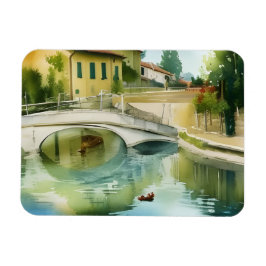 Íman Ponte de Canal Cenário Aquarela