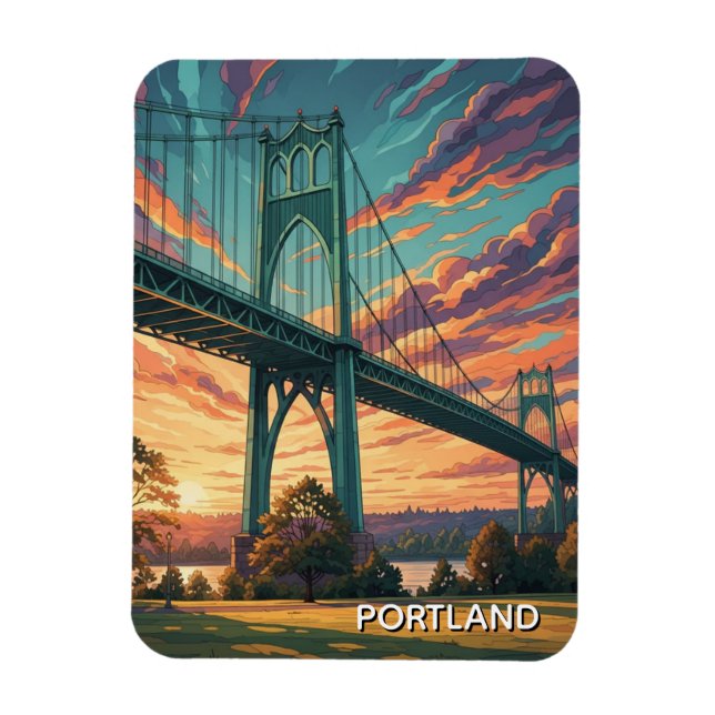 Íman Ponte de St Johns em Portland Oregon (Vertical)