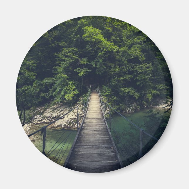 Íman Ponte de suspensão simples rio Idrijca, Eslovênia (Frente)