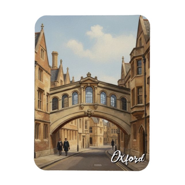 Íman Ponte de Suspiros da Universidade de Oxford Viagem (Vertical)
