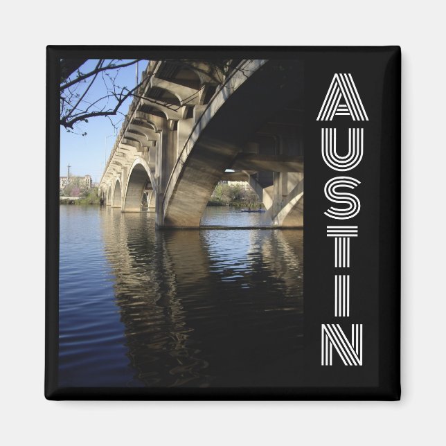 Íman Ponte do Congresso Lady Bird Lake Austin Texas (Frente)