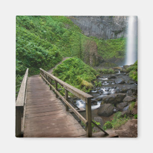 Íman Ponte em Latourell Falls, Columbia River Gorge,