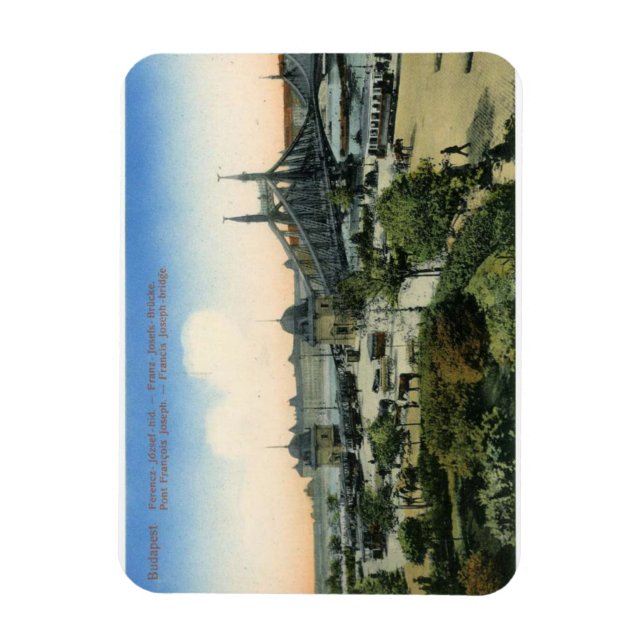 Íman ponte francisco josé de budapeste hungria vintage (Vertical)