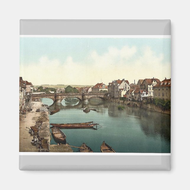 Íman Ponte Fulda, Cassel (ou seja, Kassel), Hesse-Nassa (Frente)