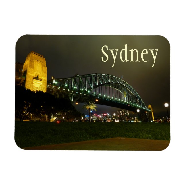Íman Ponte Harbor à noite, Sydney, Austrália (Horizontal)
