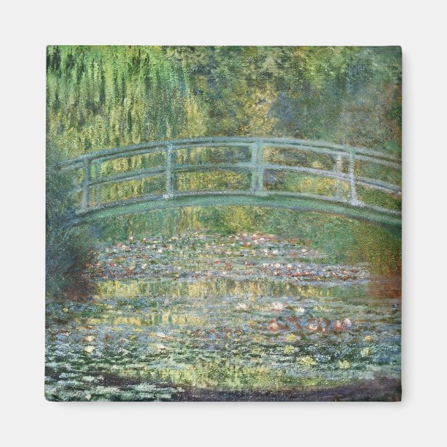 Íman Ponte Japonesa de Claude Monet Arte da Ninféia (Frente)