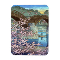 Ponte legal oriental do rio Hasui kawase no japeso