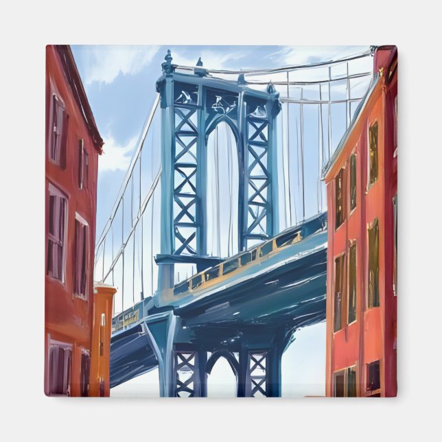 Íman Ponte Manhattan Nova York Pintura (Frente)
