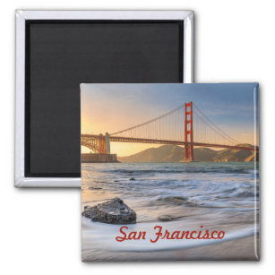 Íman Ponte ouro-Portão em São Francisco ao pôr do sol