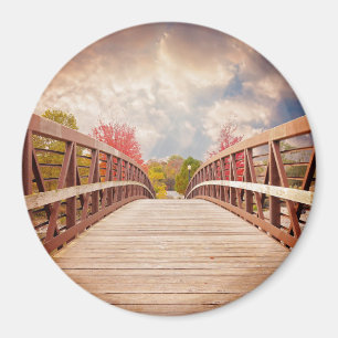 Íman Ponte russa de madeira no país