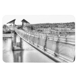 Íman Ponte sobre o rio Saskatchewan do Norte