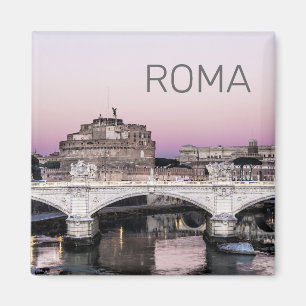 Íman Ponte Sunset de Castel Sant'Angelo, Itália, Roma