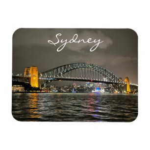 Íman Ponte Sydney Harbor por noite, Austrália, foto
