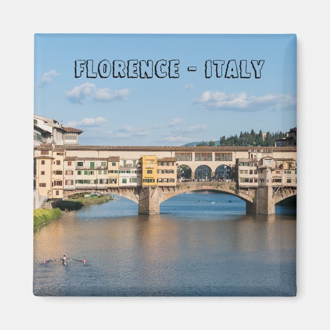 Íman Ponte Vecchio ponte antigo - Florença, Itália (Frente)
