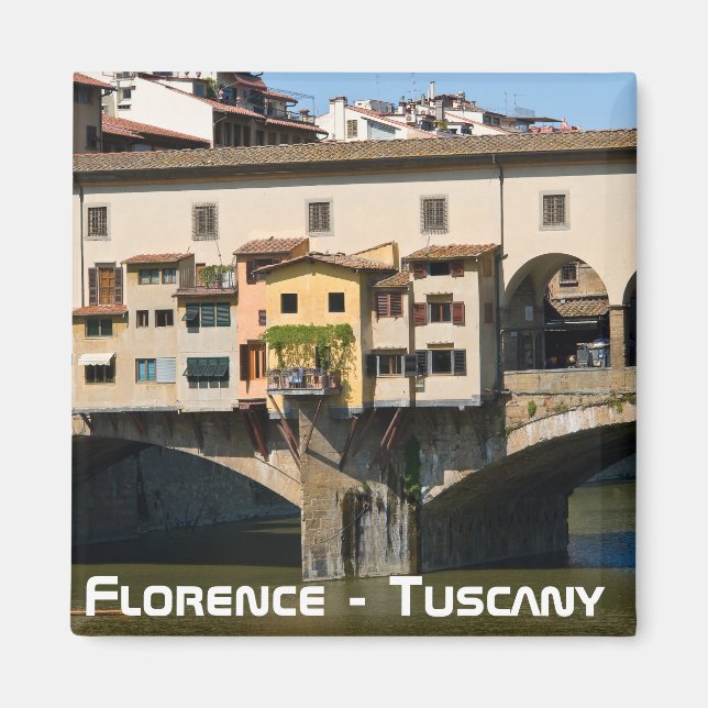 Íman Ponte Vecchio ponte antigo - Florença, Itália (Frente)