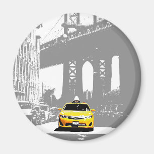 Íman Ponte Yellow Taxi Nyc Brooklyn Ny Nova Iorque