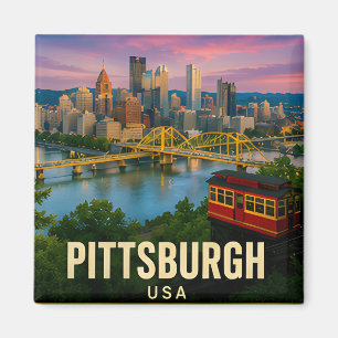 Íman Pontes de Pittsburgh Pensilvânia Viagem Souvenir