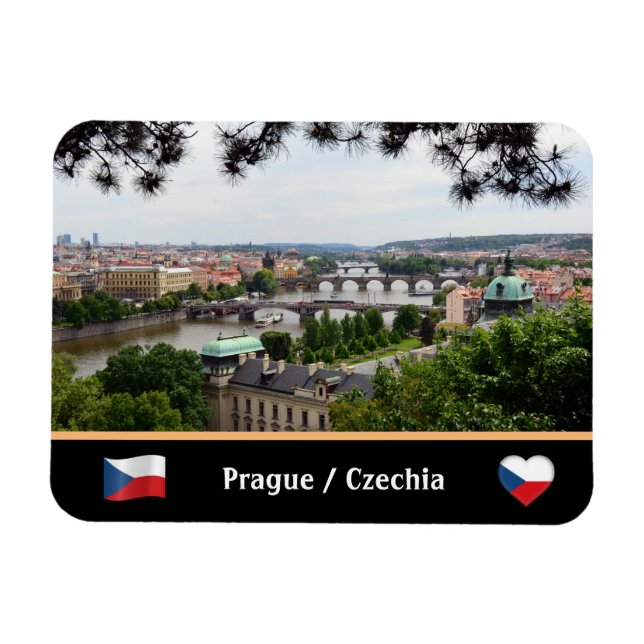 Íman Pontes de Praga e Rio Vltava/Tchecia (Horizontal)