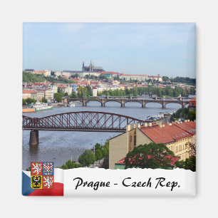 Íman Pontes de Praga Ímã, Castelo, Panorama