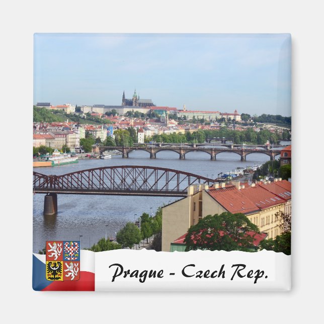 Íman Pontes de Praga Ímã, Castelo, Panorama (Frente)