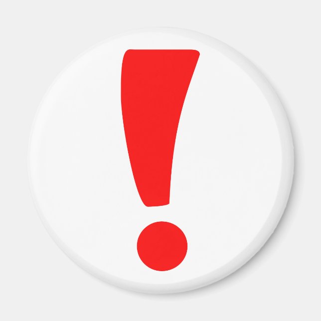 Íman Ponto de exclamação vermelho (Frente)