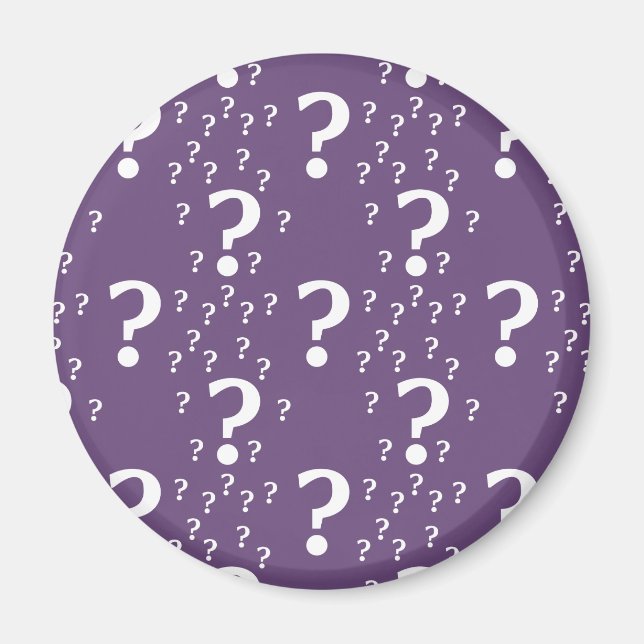 Íman Ponto de interrogação misterioso quebra-cabeça púr (Frente)