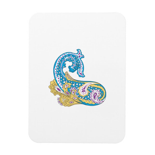 Íman Ponto, Sherpa Blue, Ouro Design (Vertical)