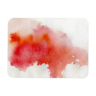 Íman Ponto vermelho, pintado mão abstrato da aguarela