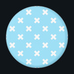 Íman Pontos de cruz brancos no azul-bebê<br><div class="desc">Pontos de cruz brancos no azul-bebê</div>