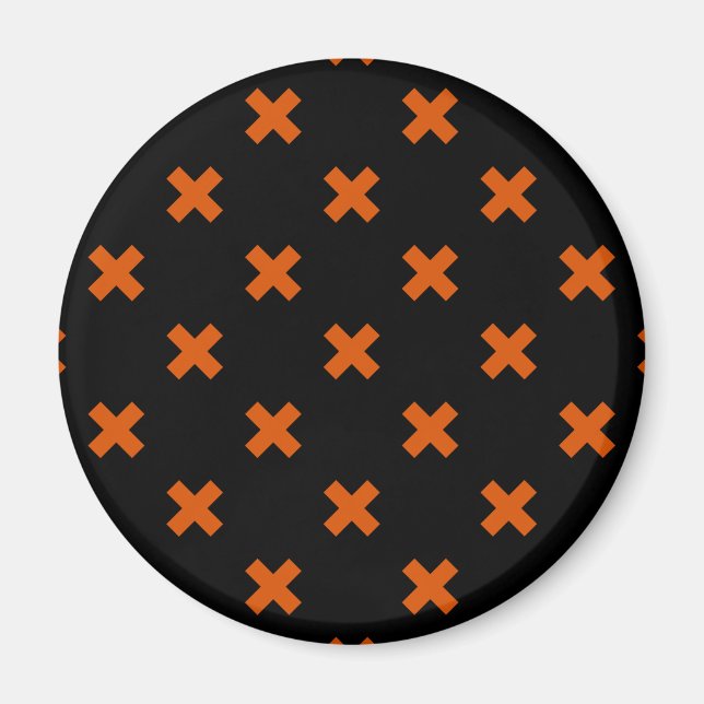 Íman Pontos de cruz laranja a preto (Frente)