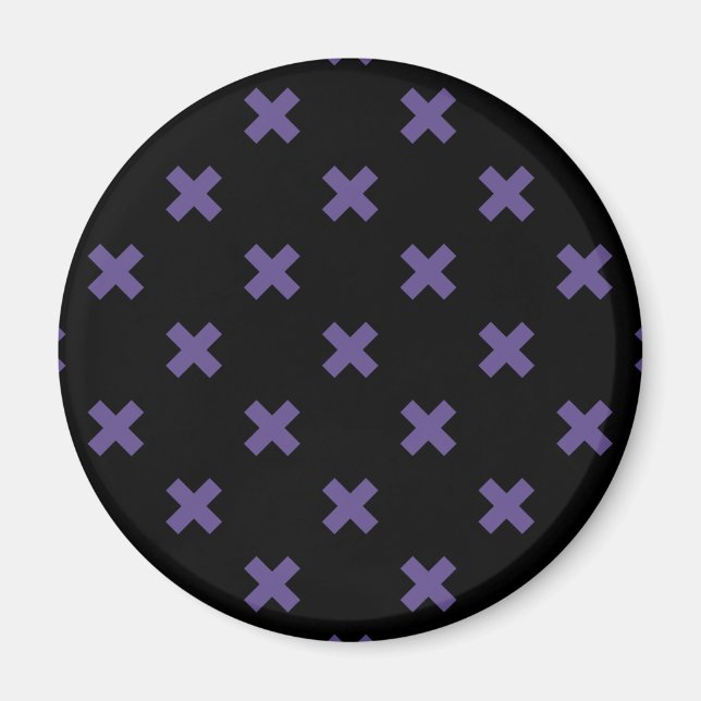 Íman Pontos de cruz ultravioleta em preto (Frente)