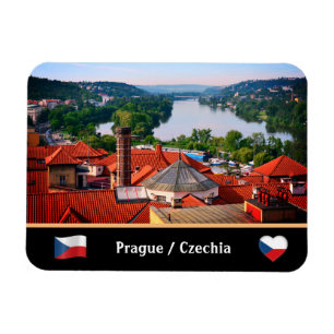 Íman Pontos de vista do Rio Praga Roofs & Vltava /Vyše