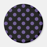 Pontos polka violeta ultra em preto